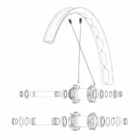 Mavic Kit 14 Front Edeemax S 27.5´´ Speichen Mavic Kit 14 Front Edeemax S 27.5´´ Speichen