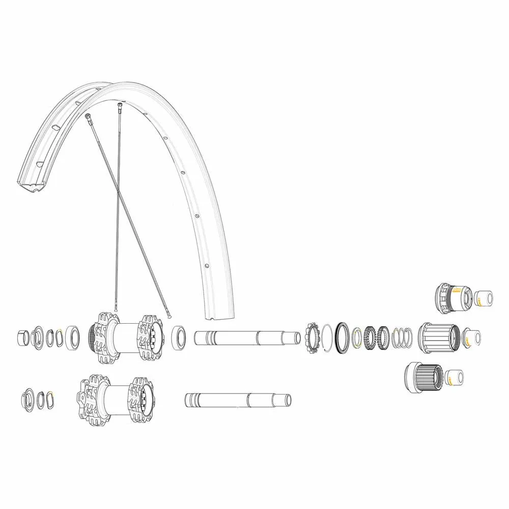Mavic Kit 14 Rear Drive Side Edeemax 29´´ Speichen, Black, 303mm