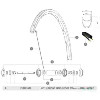 Mavic Ksyrium 2017-18 Front Speichen 10 Einheiten Mavic Ksyrium 2017-18 Front Speichen 10 Einheiten
