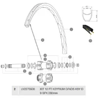 Mavic Ksyrium Disc Vorderspeichen 12 Einheiten Mavic Ksyrium Disc Vorderspeichen 12 Einheiten