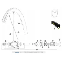 Mavic Ksyrium Pro Carbon Sl Ust Disc Hintere Rechte Speichen 12 Einheiten Mavic Ksyrium Pro Carbon Sl Ust Disc Hintere Rechte Speichen 12 Einheiten