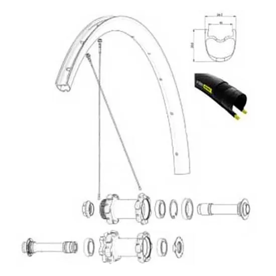 Mavic Ksyrium Pro Carbon Sl Ust Disc Vorderradfelge, Black, 700 - 28" Mavic Ksyrium Pro Carbon Sl Ust Disc Vorderradfelge, Black, 700 - 28"
