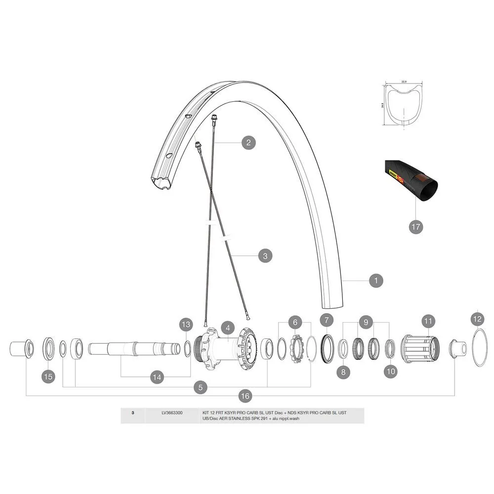 Mavic Ksyrium Pro Carbon Sl Ust Linke Speichen 12 Einheiten, Black, 291mm Mavic Ksyrium Pro Carbon Sl Ust Linke Speichen 12 Einheiten, Black, 291mm