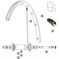 Mavic Ksyrium Pro Exalith 17c Vorderradfelge Mavic Ksyrium Pro Exalith 17c Vorderradfelge