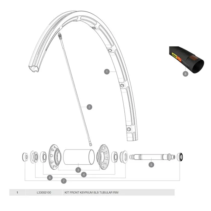 Mavic Ksyrium Sls Tubular Vorderradfelge, Black, 700 - 28" 18H Mavic Ksyrium Sls Tubular Vorderradfelge, Black, 700 - 28" 18H