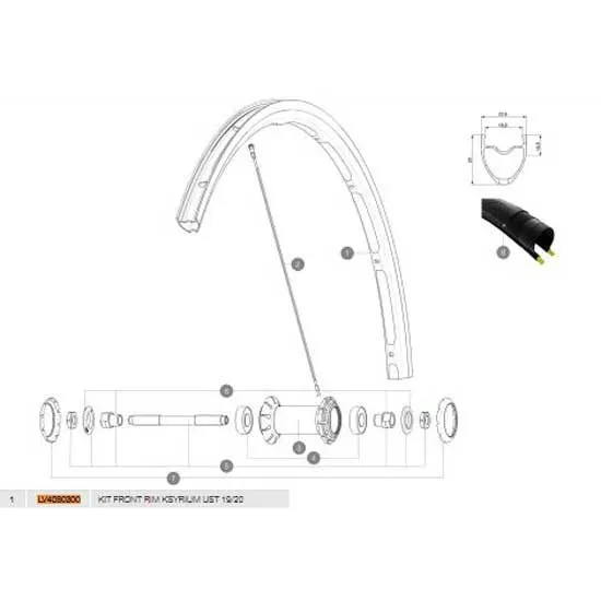 Mavic Ksyrium Ust 19/20 Vorderradfelge, Black, 700 - 28" 18H Mavic Ksyrium Ust 19/20 Vorderradfelge, Black, 700 - 28" 18H