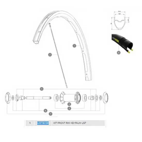 Mavic Ksyrium Ust Vorderradfelge, Black, 700 - 28" 18H Mavic Ksyrium Ust Vorderradfelge, Black, 700 - 28" 18H