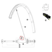 Mavic Lager Mit Gewellter Unterlegscheibe Und Clip-set 10x22x6 Mm Mavic Lager Mit Gewellter Unterlegscheibe Und Clip-set 10x22x6 Mm