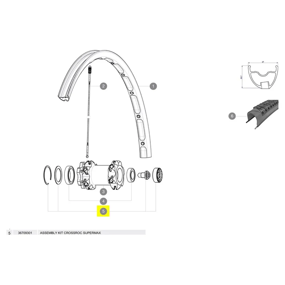 Mavic Montagesatz Für Supermax-räder, Black, One Size