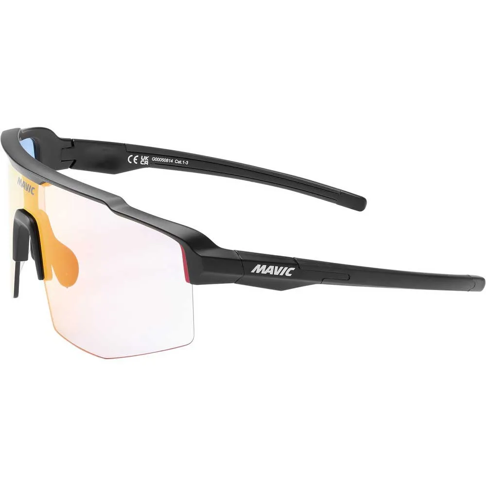 Mavic Mvs Shield Photochrome Sonnenbrille, Black, Red Photochromic/CAT1-3