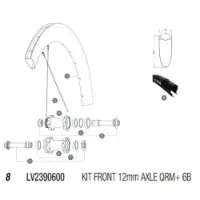 Mavic Qrm+ 6b Vorderradachse Mavic Qrm+ 6b Vorderradachse