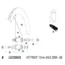 Mavic Qrm+ 6b Vorderradachse, Black / silver, 12 x 100mm