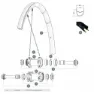 Mavic Qrm+ Cl Vorderradachse, Black / silver, 12 x 100mm