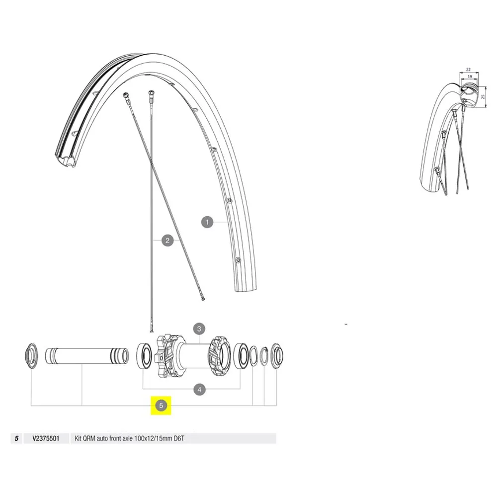 Mavic Qrm Front 100x12/15 Mm D6t Lager, Black, One Size Mavic Qrm Front 100x12/15 Mm D6t Lager, Black, One Size