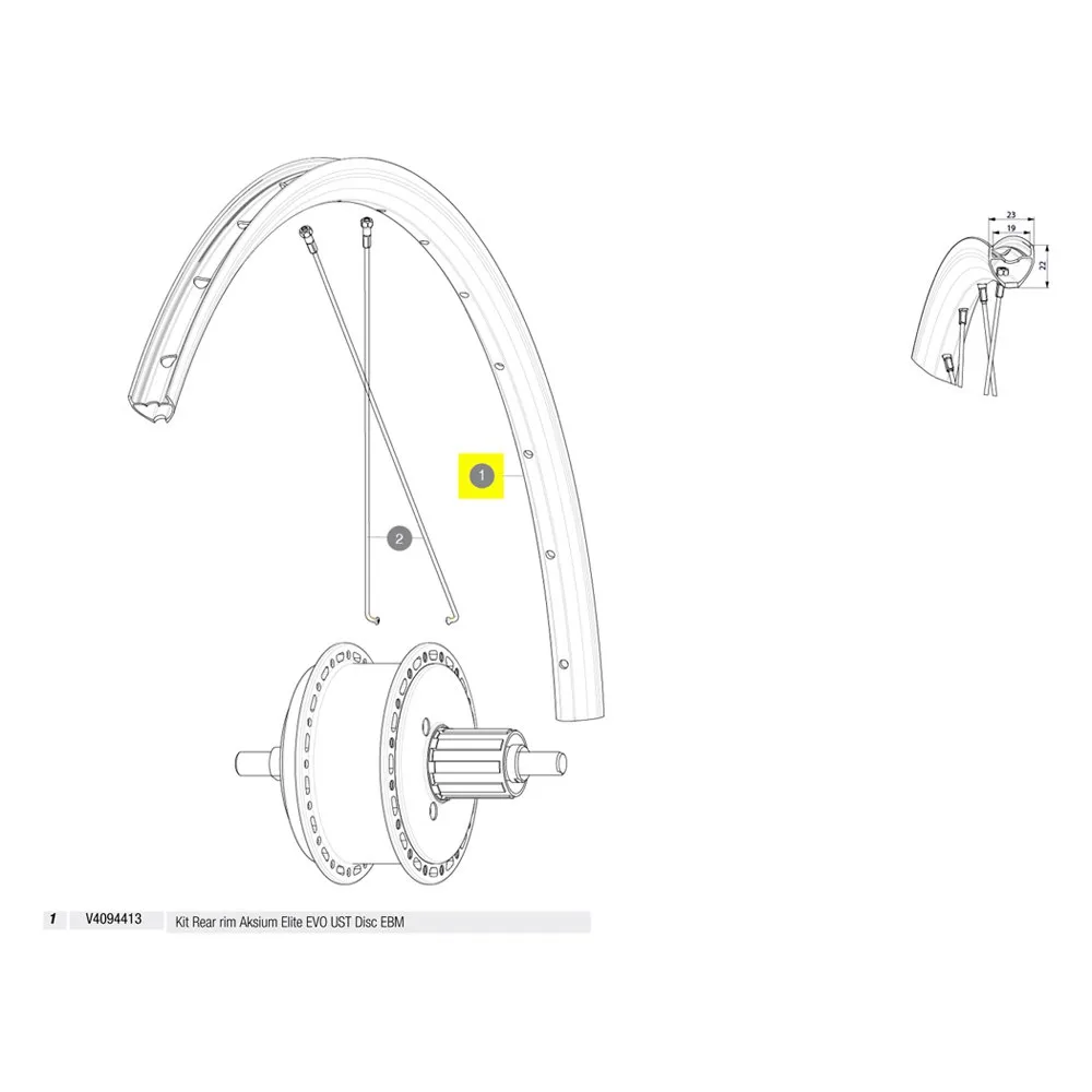 Mavic Rear Aksium Elite Evo Ust Disc Ebm Rennradfelge, Black, 700 - 28" Mavic Rear Aksium Elite Evo Ust Disc Ebm Rennradfelge, Black, 700 - 28"