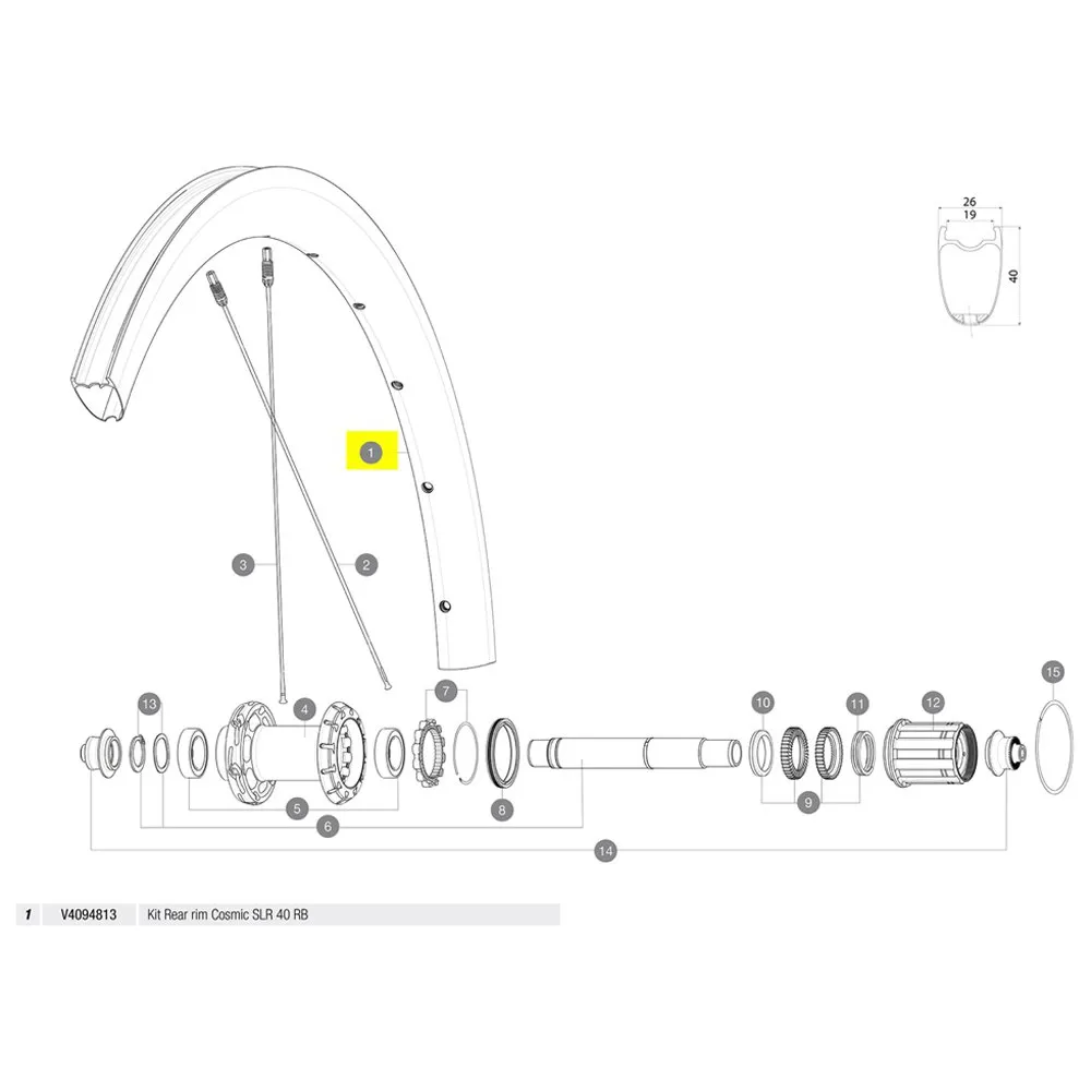 Mavic Rear Cosmic Slr 40 Rb Rennradfelge, Black, 700 - 28" Mavic Rear Cosmic Slr 40 Rb Rennradfelge, Black, 700 - 28"