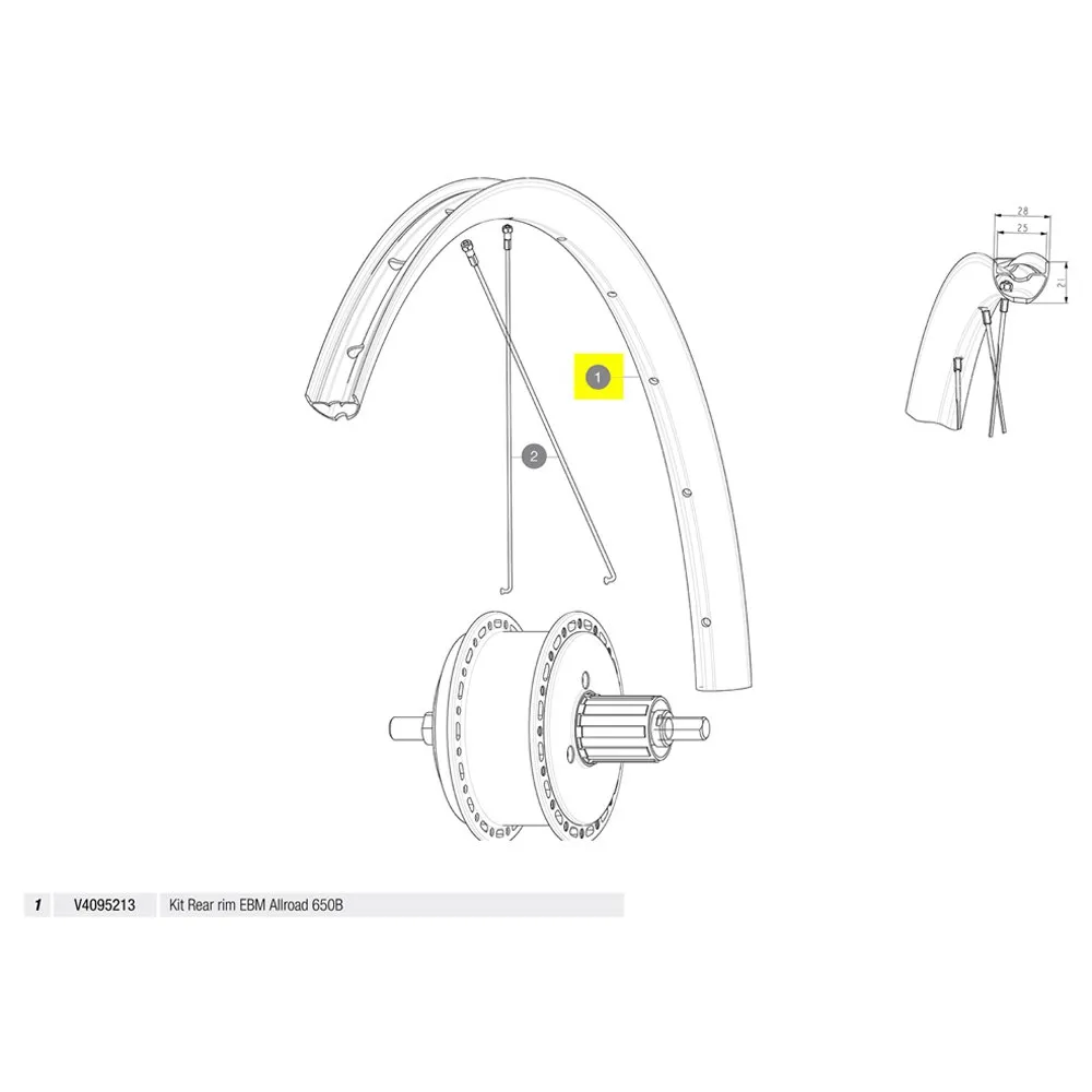 Mavic Rear Ebm Allroad 650 B Rennradfelge, Black, 700 - 28" Mavic Rear Ebm Allroad 650 B Rennradfelge, Black, 700 - 28"