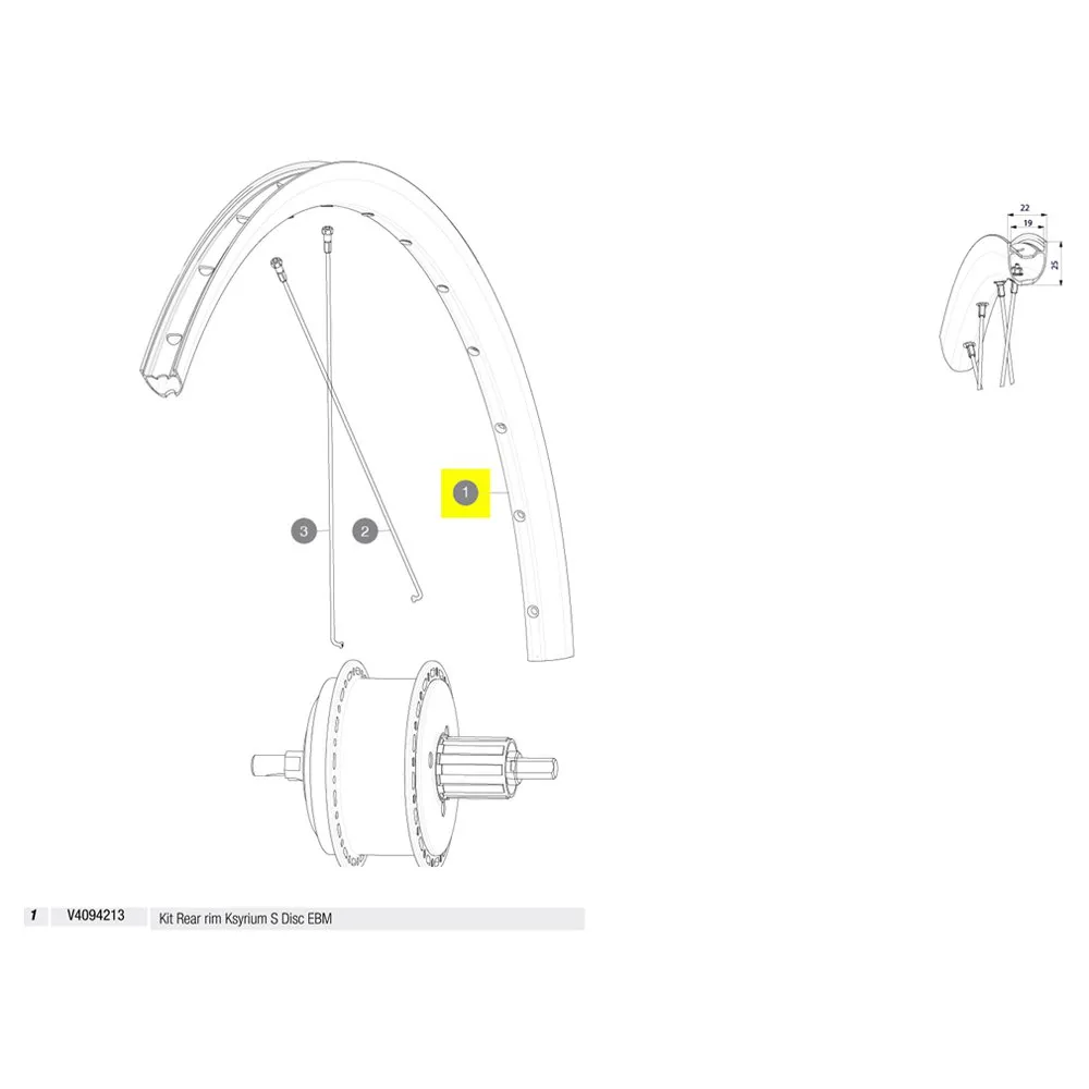 Mavic Rear Ksyrium S Disc Ebm Rennradfelge, Black, 700 - 28" Mavic Rear Ksyrium S Disc Ebm Rennradfelge, Black, 700 - 28"
