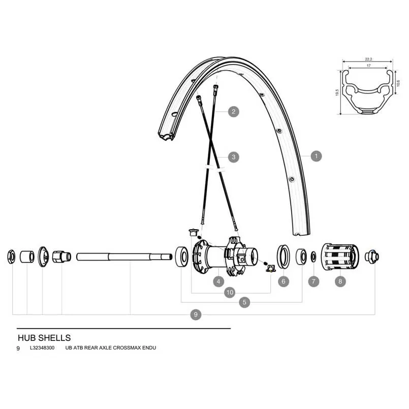 Mavic Ub Atb Rear Hub Axle Crossmax Enduro Nabenachse, Black, One Size