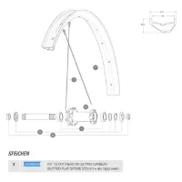 Mavic Xa 35 Pro Carbon Butted Flat 27.5 Speichen 12 Einheiten Mavic Xa 35 Pro Carbon Butted Flat 27.5 Speichen 12 Einheiten