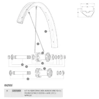 Mavic Xa Elite Carbon 29 Hintere Rechte Speichen 12 Einheiten Mavic Xa Elite Carbon 29 Hintere Rechte Speichen 12 Einheiten
