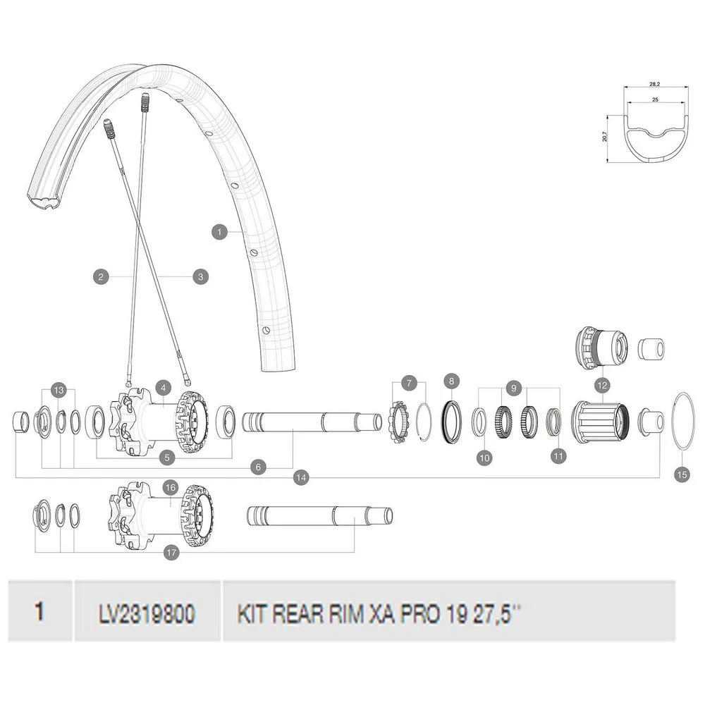 Mavic Xa Pro 19 Hinterradfelge Mavic Xa Pro 19 Hinterradfelge