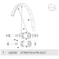 Mavic Xa Pro 19 Vorderradfelge Mavic Xa Pro 19 Vorderradfelge