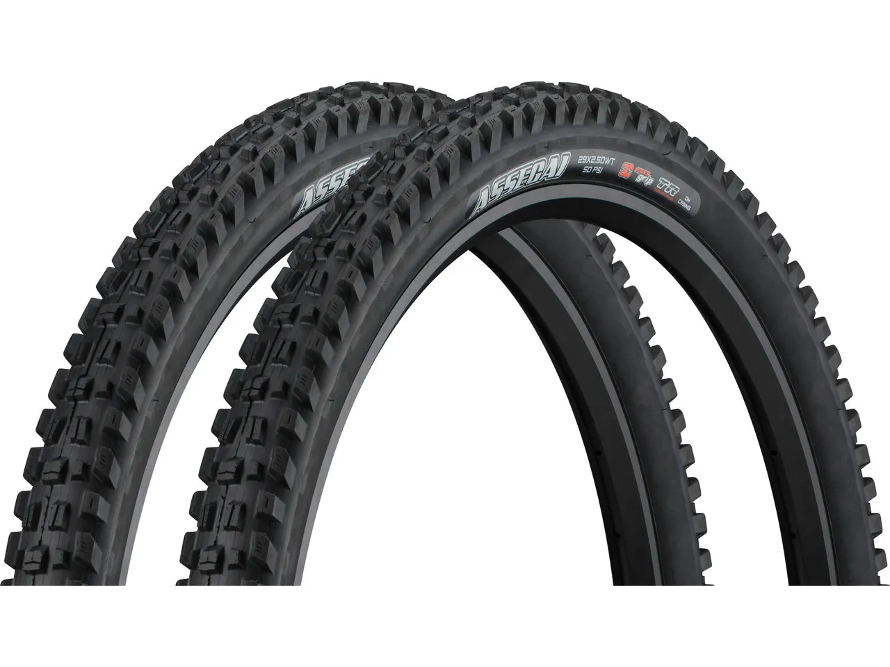 Maxxis Assegai 3C MaxxGrip Downhill WT TR 29" Faltreifen 2er Set, Schwarz, 29 x 2.5 Maxxis Assegai 3C MaxxGrip Downhill WT TR 29" Faltreifen 2er Set, Schwarz, 29 x 2.5