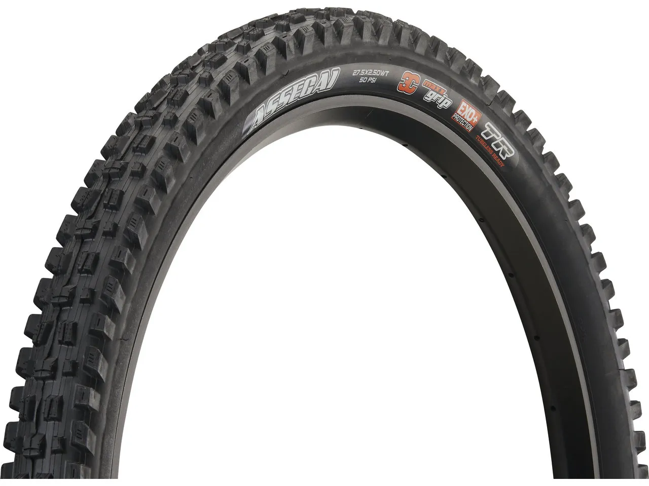 Maxxis Assegai 3C MaxxGrip EXO+ WT TR 27,5" Faltreifen, Schwarz, 27.5 x 2.5 Maxxis Assegai 3C MaxxGrip EXO+ WT TR 27,5" Faltreifen, Schwarz, 27.5 x 2.5