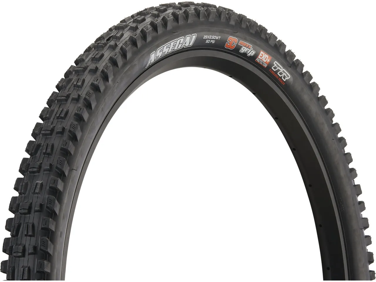 Maxxis Assegai 3C MaxxGrip EXO+ WT TR 29" Faltreifen, Schwarz, 29 x 2.5 Maxxis Assegai 3C MaxxGrip EXO+ WT TR 29" Faltreifen, Schwarz, 29 x 2.5