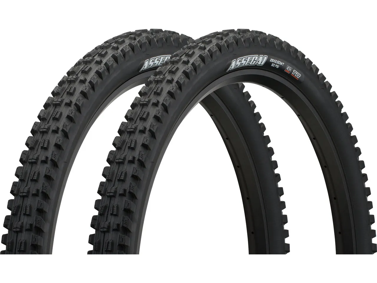 Maxxis Assegai Dual EXO WT TR 29" Faltreifen 2er Set, Schwarz, 29 x 2.5 Maxxis Assegai Dual EXO WT TR 29" Faltreifen 2er Set, Schwarz, 29 x 2.5