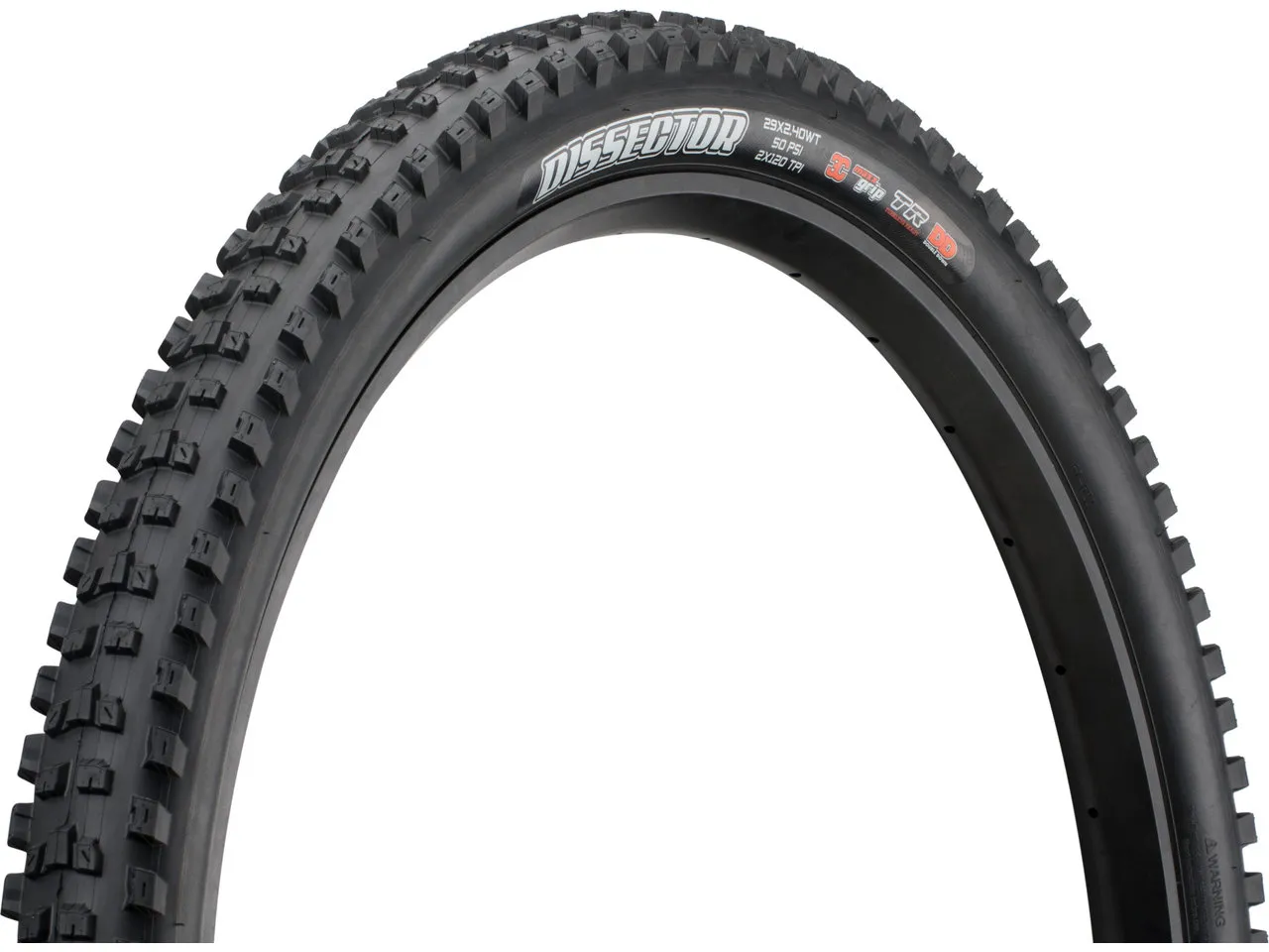 Maxxis Dissector 3C MaxxGrip DD WT TR 29" Faltreifen, Schwarz, 29 x 2.4 Maxxis Dissector 3C MaxxGrip DD WT TR 29" Faltreifen, Schwarz, 29 x 2.4
