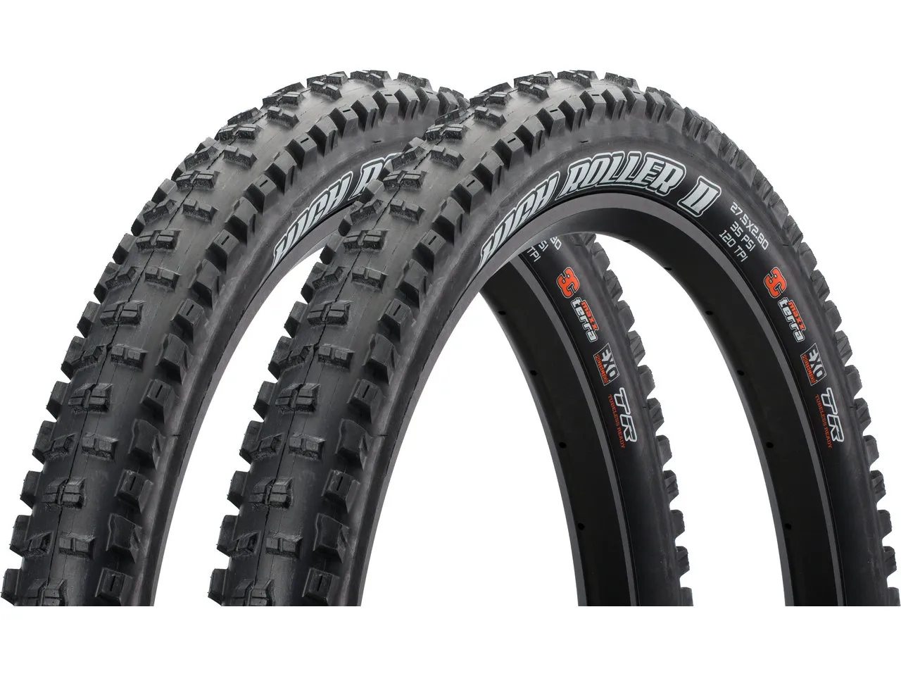 Maxxis Highroller II+ 3C MaxxTerra 27,5+ Faltreifen 2er Set, Schwarz, 27.5 x 2.8 Maxxis Highroller II+ 3C MaxxTerra 27,5+ Faltreifen 2er Set, Schwarz, 27.5 x 2.8