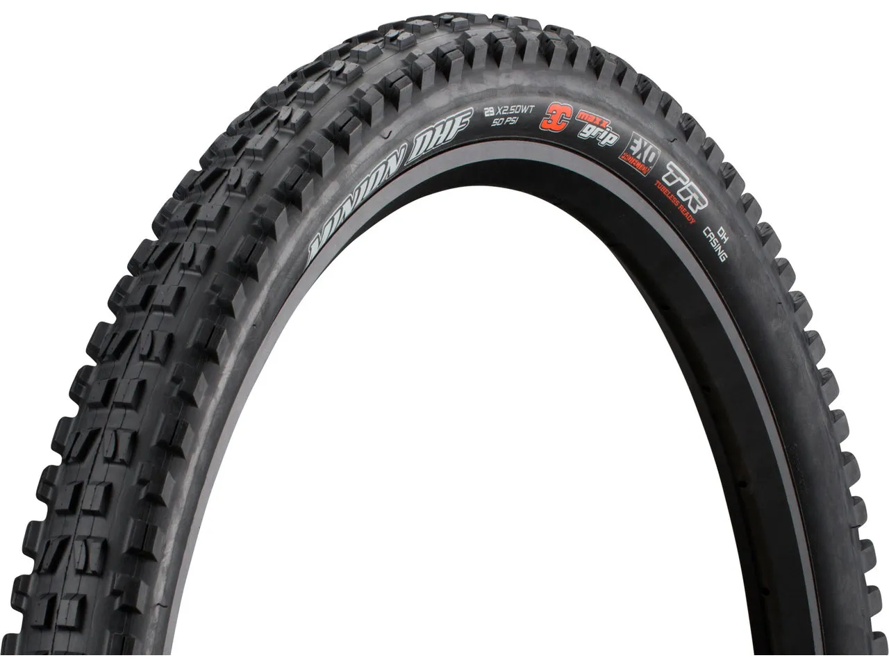 Maxxis Minion DHF 3C MaxxGrip EXO WT TR 29" Faltreifen, Schwarz, 29 x 2.5 Maxxis Minion DHF 3C MaxxGrip EXO WT TR 29" Faltreifen, Schwarz, 29 x 2.5