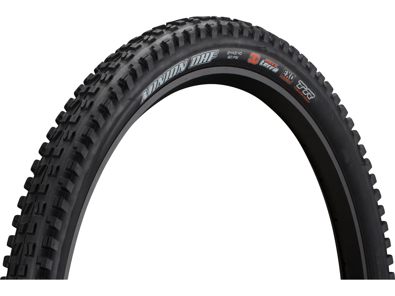 Maxxis Minion DHF 3C MaxxTerra EXO TR 24" Faltreifen, Schwarz, 24 x 2.4 Maxxis Minion DHF 3C MaxxTerra EXO TR 24" Faltreifen, Schwarz, 24 x 2.4