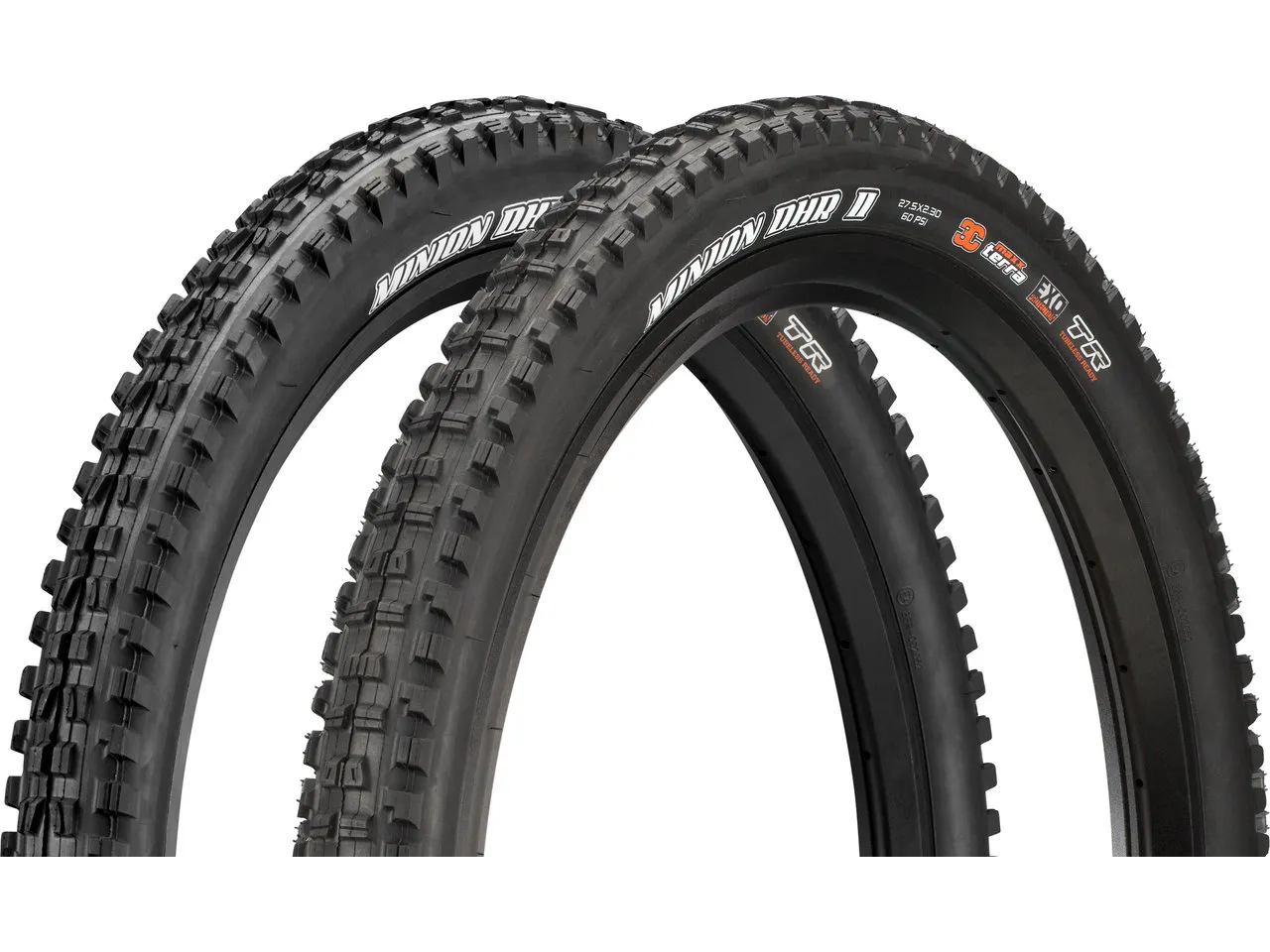 Maxxis Minion DHF / DHR II 3C MaxxTerra EXO TR 27,5" Faltreifen 2er Set, Schwarz, 27.5 x 2.3