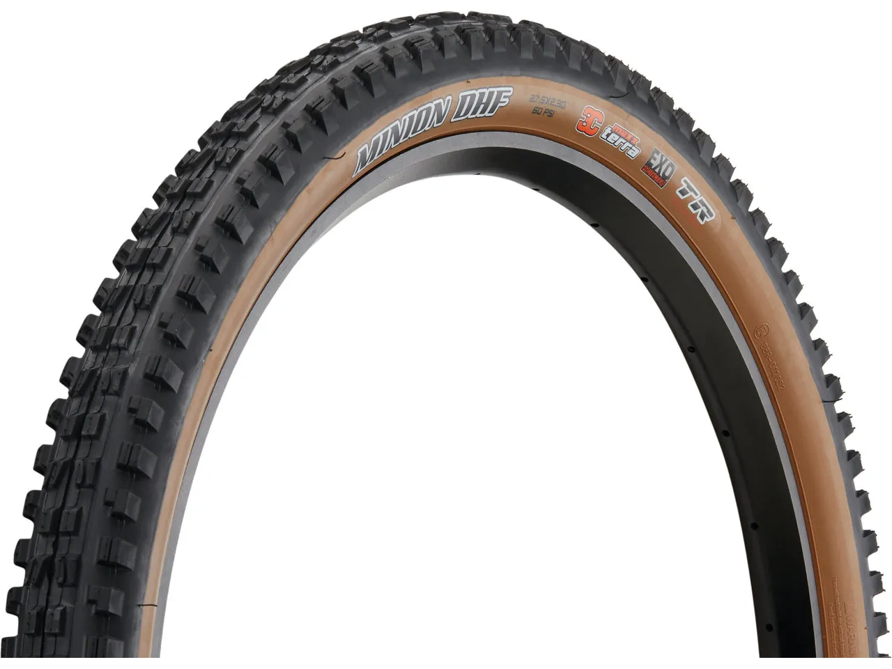 Maxxis Minion DHF EXO TR 3C MaxxTerra 27,5" Faltreifen, Tanwall, 27.5 x 2.3 Maxxis Minion DHF EXO TR 3C MaxxTerra 27,5" Faltreifen, Tanwall, 27.5 x 2.3