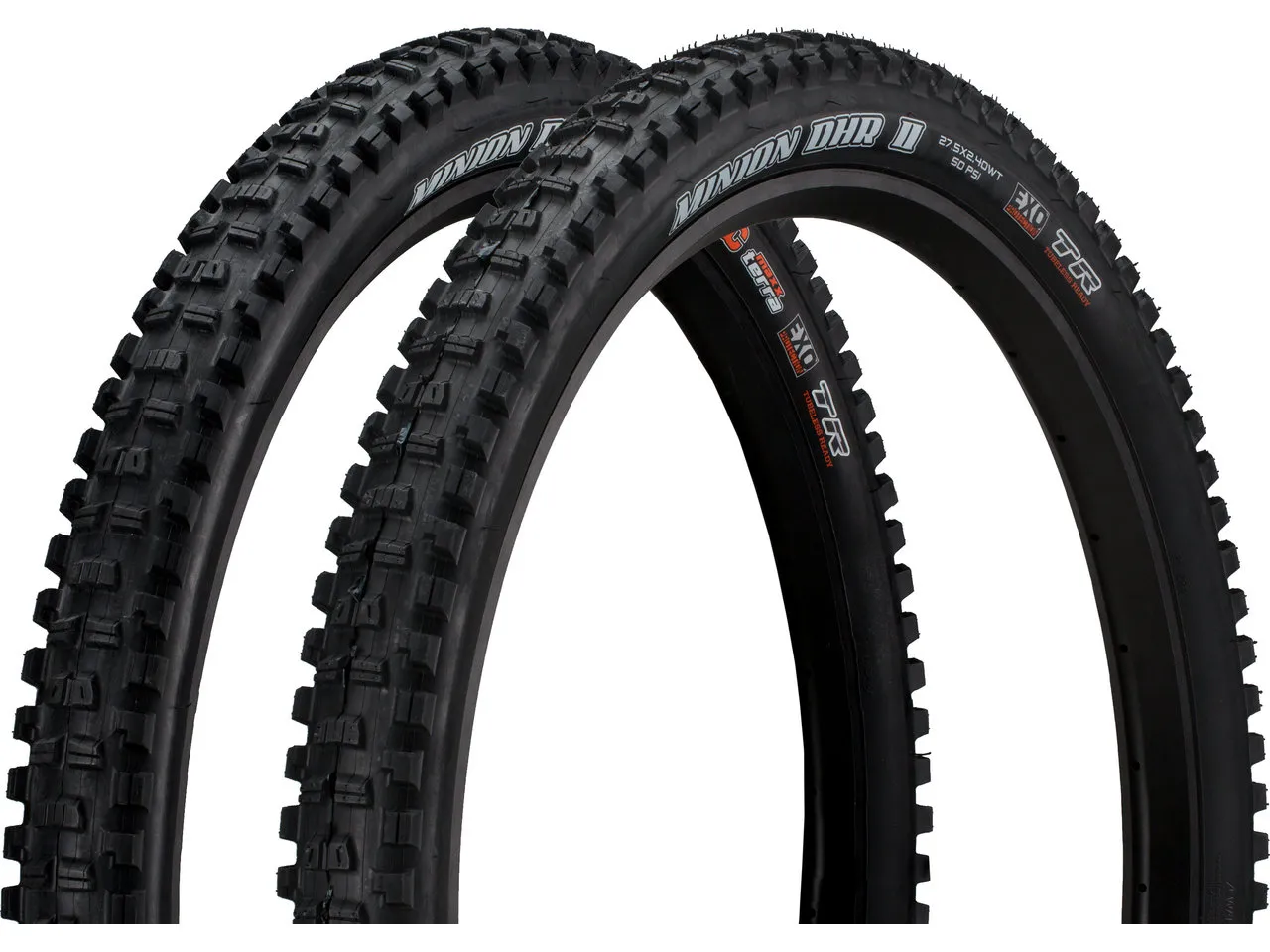 Maxxis Minion DHR II 3C MaxxTerra EXO/Dual WT 27,5" Faltreifen 2er-Set, Schwarz, 27.5 x 2.4 Maxxis Minion DHR II 3C MaxxTerra EXO/Dual WT 27,5" Faltreifen 2er-Set, Schwarz, 27.5 x 2.4