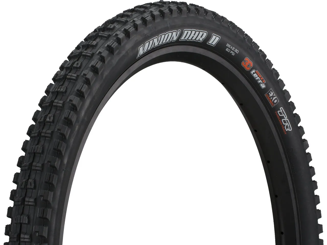 Maxxis Minion DHR II 3C MaxxTerra EXO TR 26" Faltreifen, Schwarz, 26 x 2.3 Maxxis Minion DHR II 3C MaxxTerra EXO TR 26" Faltreifen, Schwarz, 26 x 2.3