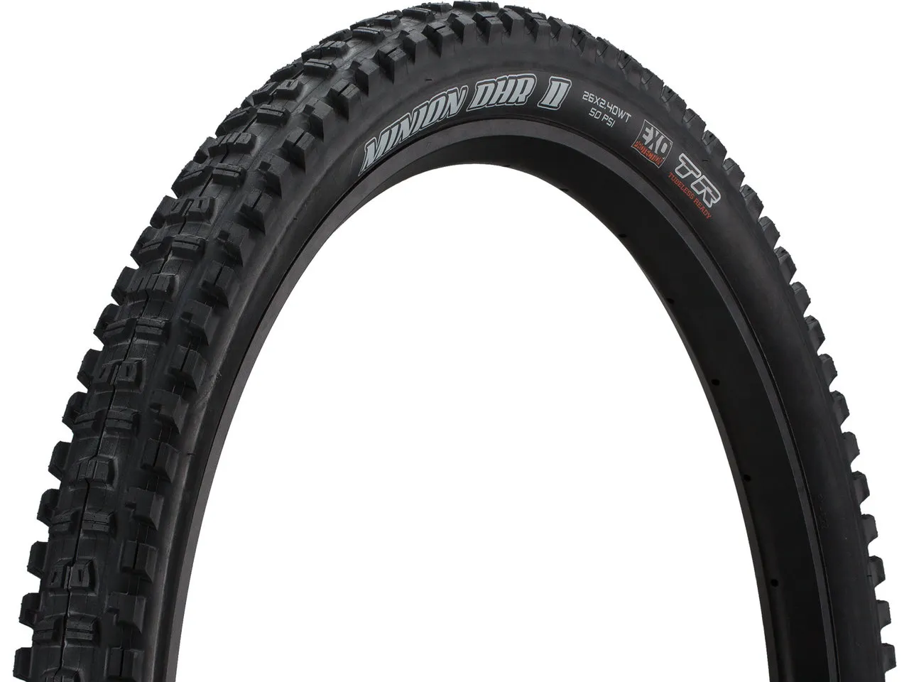Maxxis Minion DHR II Dual EXO WT TR 26" Faltreifen, Schwarz, 26 x 2.4 Maxxis Minion DHR II Dual EXO WT TR 26" Faltreifen, Schwarz, 26 x 2.4