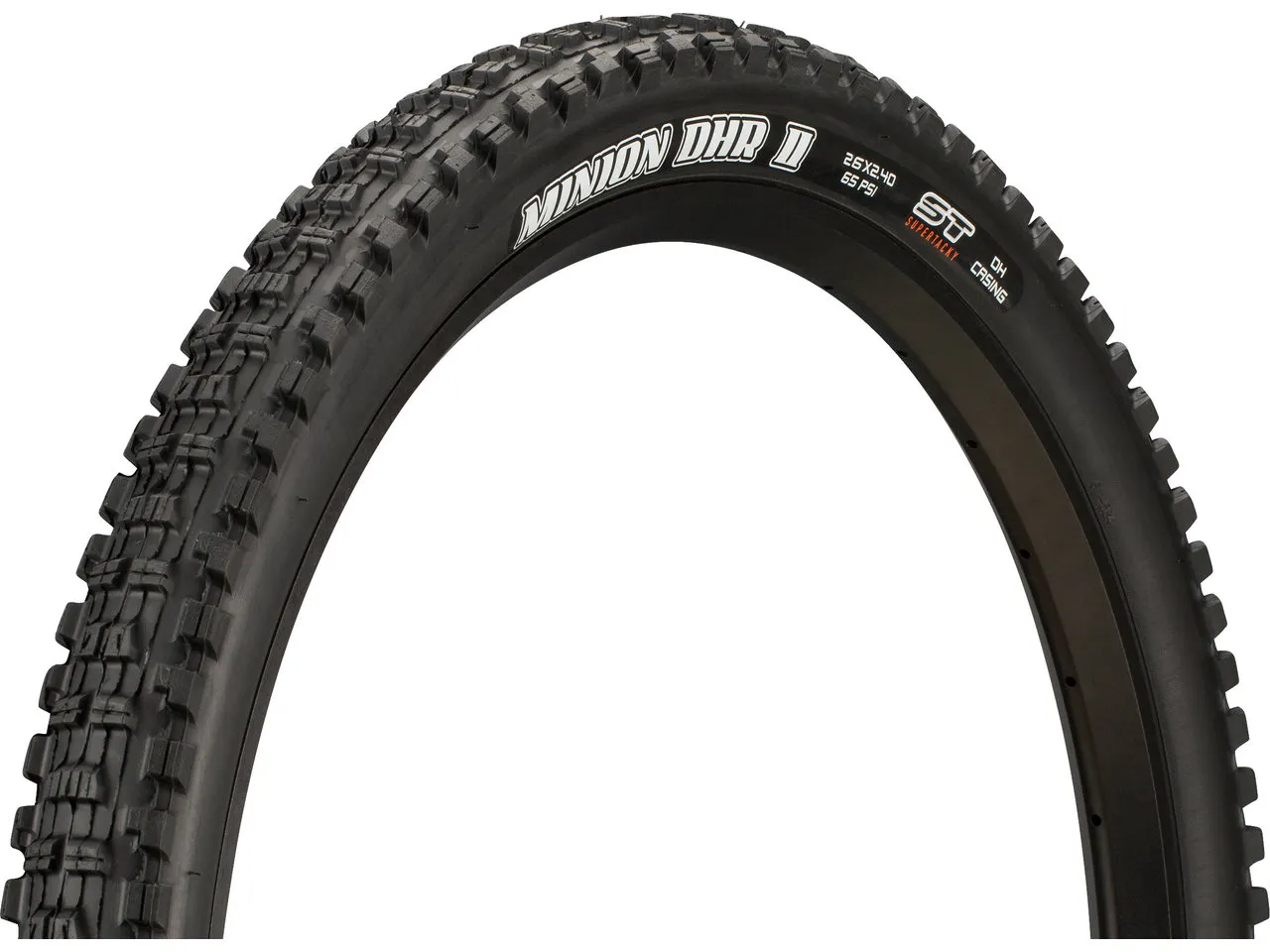 Maxxis Minion DHR II SuperTacky Downhill 26" Drahtreifen, Schwarz, 26 x 2.4 Maxxis Minion DHR II SuperTacky Downhill 26" Drahtreifen, Schwarz, 26 x 2.4