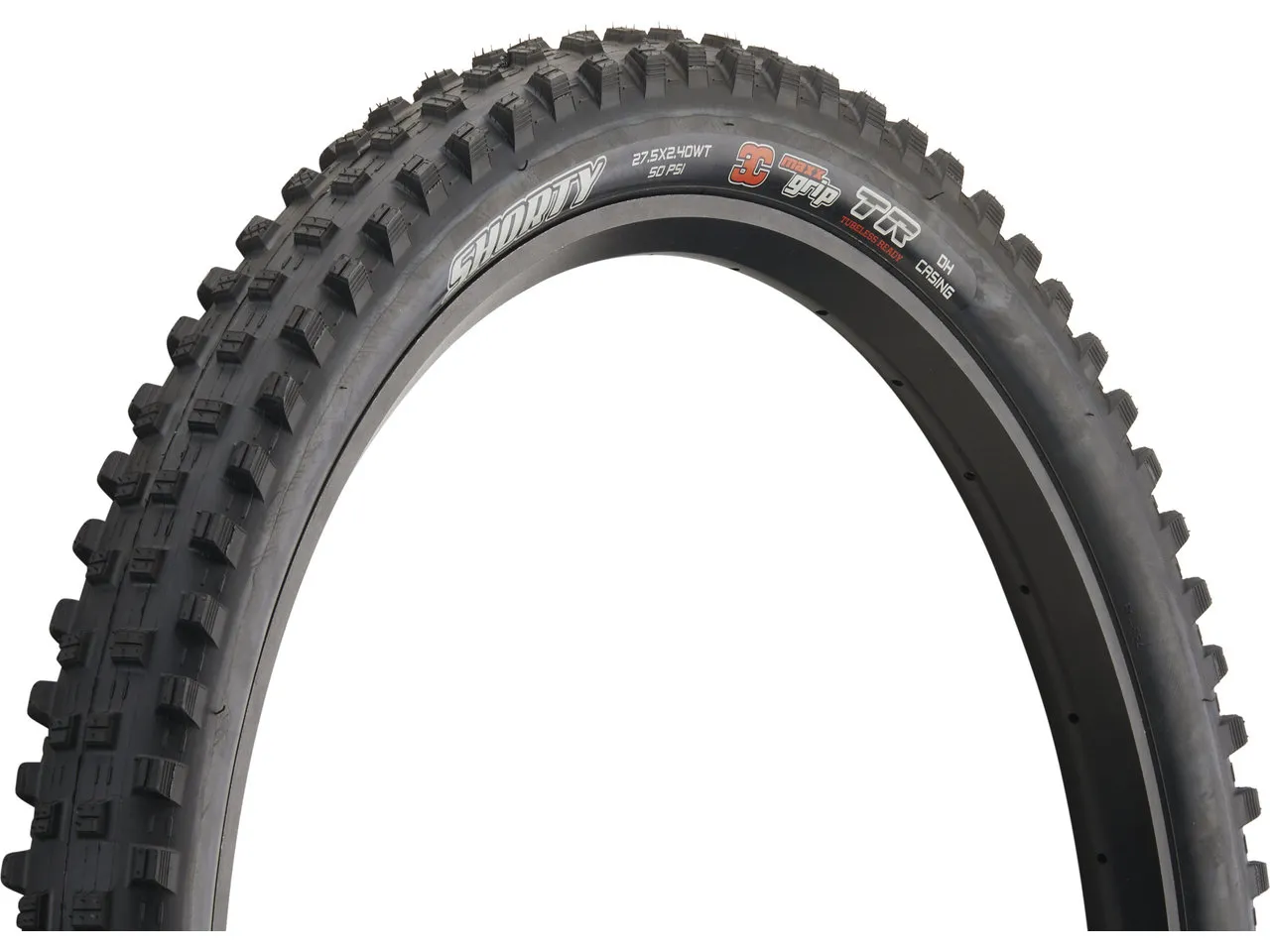 Maxxis Shorty 3C MaxxGrip DH WT TR 27,5" Faltreifen, Schwarz, 27.5 x 2.4