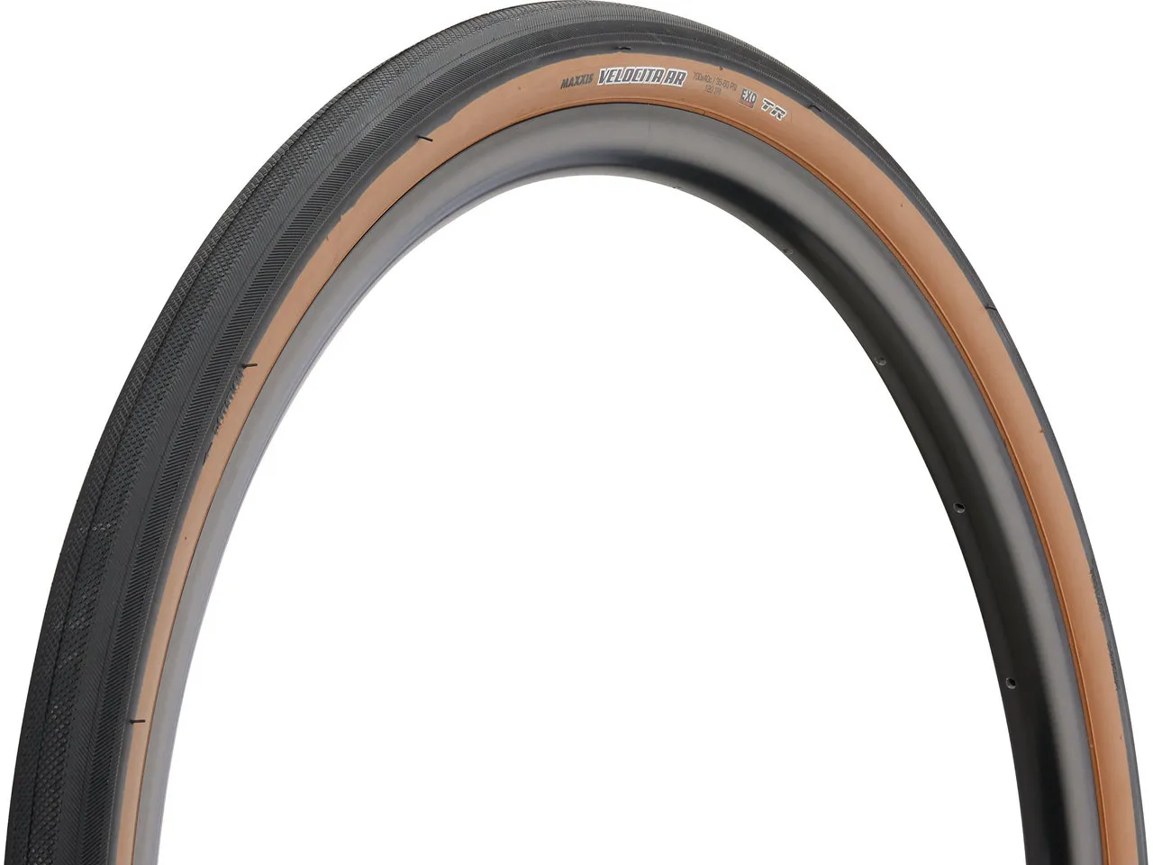 Maxxis Velocita Dual EXO TR 28" Faltreifen, Schwarz-tanwall, 40-622 (700 x 40C) Maxxis Velocita Dual EXO TR 28" Faltreifen, Schwarz-tanwall, 40-622 (700 x 40C)