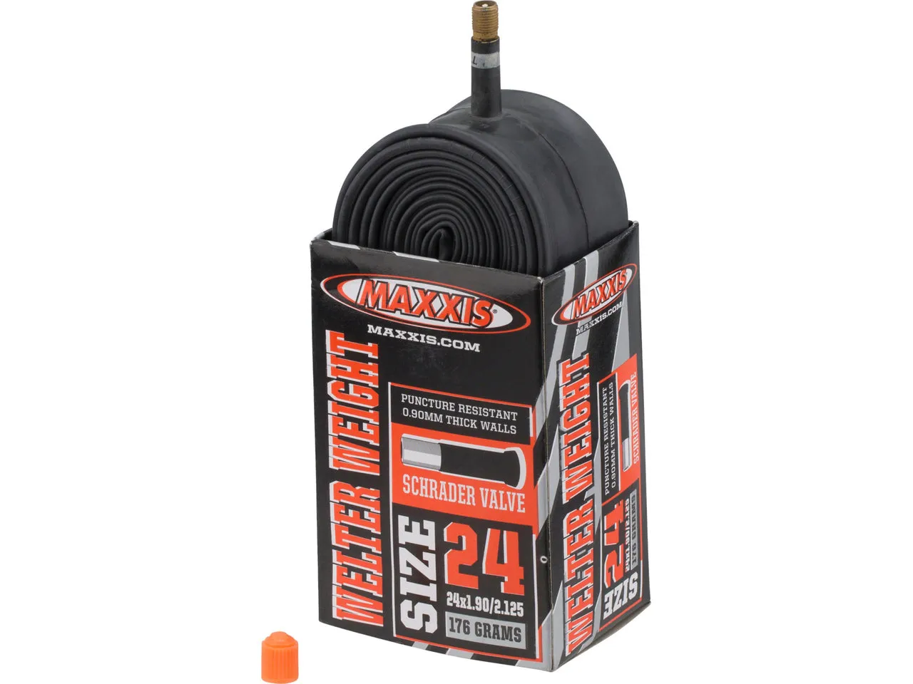 Maxxis Welterweight 24" Schlauch, Schwarz, 24 x 1.5-2.5 AV 48mm Maxxis Welterweight 24" Schlauch, Schwarz, 24 x 1.5-2.5 AV 48mm