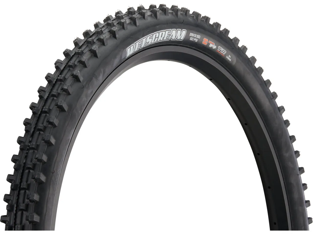 Maxxis WetScream 3C MaxxGrip DH TR 29" Faltreifen, Schwarz, 29 x 2.5 Maxxis WetScream 3C MaxxGrip DH TR 29" Faltreifen, Schwarz, 29 x 2.5