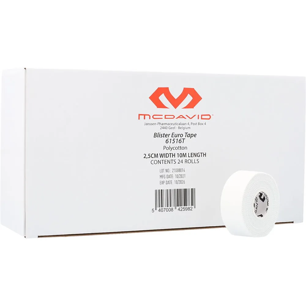 McDavid Eurotape 2.5 Cmx10m Kinesiologie-tape, Bulk / pack white, One Size McDavid Eurotape 2.5 Cmx10m Kinesiologie-tape, Bulk / pack white, One Size
