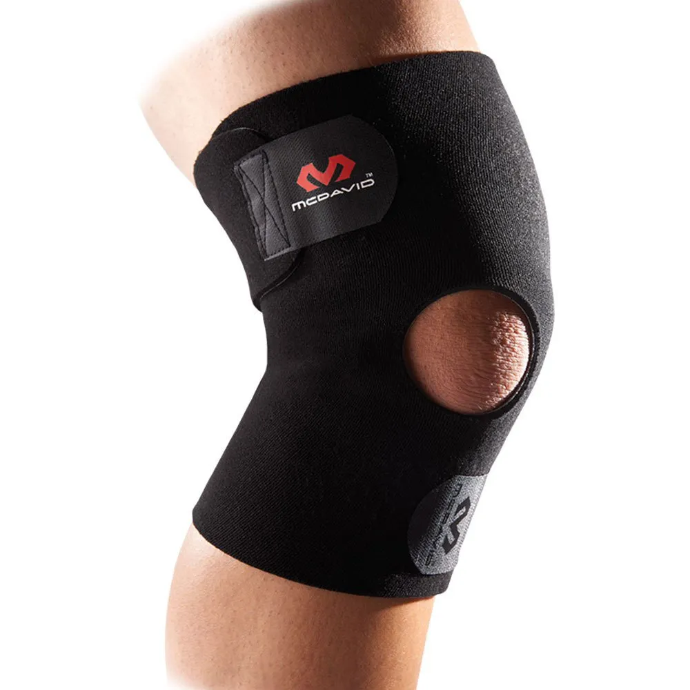 McDavid Knee Wrap/adjustable With Open Patella Kniebandage, Black, One Size McDavid Knee Wrap/adjustable With Open Patella Kniebandage, Black, One Size