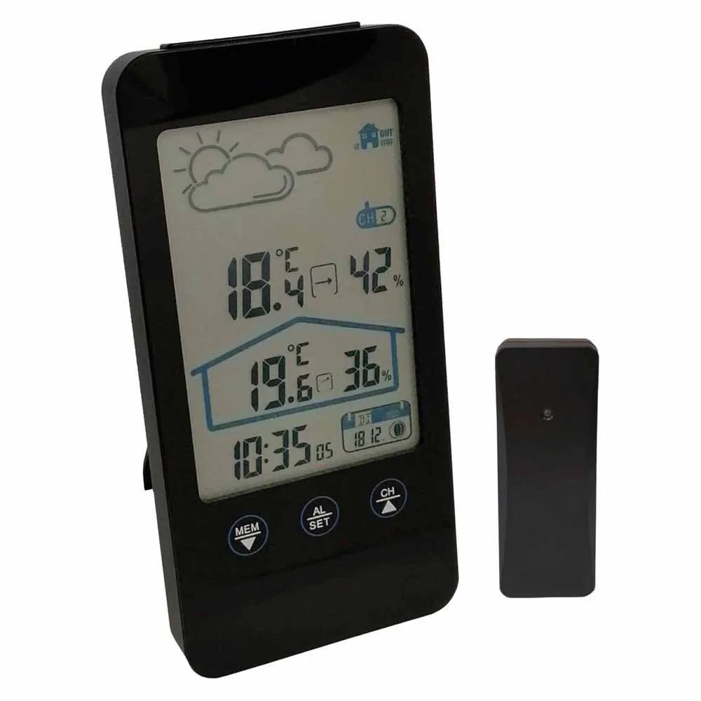 Mebus 11908 Wetterstationsanzeige, Black, One Size Mebus 11908 Wetterstationsanzeige, Black, One Size