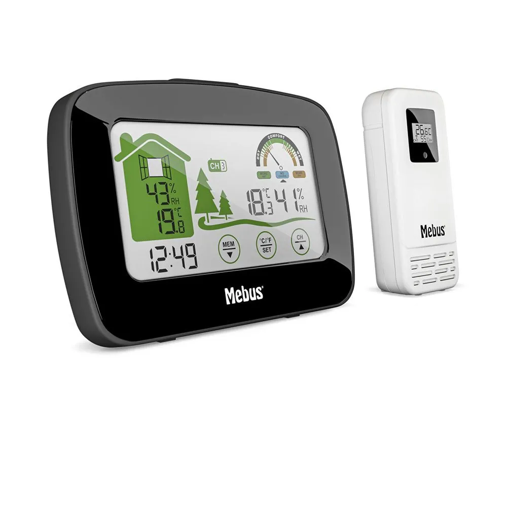 Mebus 40902 Wetterstation, Black, One Size Mebus 40902 Wetterstation, Black, One Size