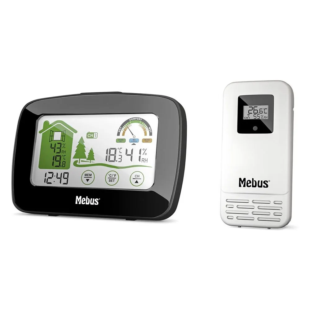 Mebus 40902 Wetterstation, Black, One Size Mebus 40902 Wetterstation, Black, One Size
